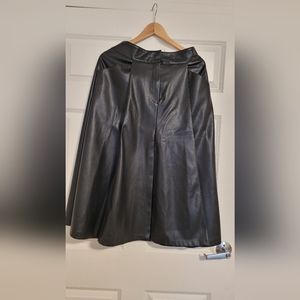 ZARA faux leather midi skirt Size XL